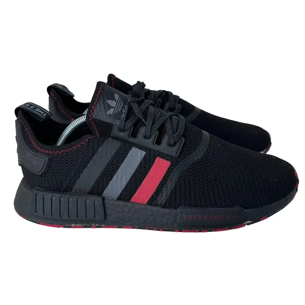 Adidas NMD R1 Red Marble‎ G26514 Mens 11.5 Black Red Boost Shoes